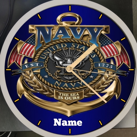 U.S. Navy led lights clock - Picture 2 of 8